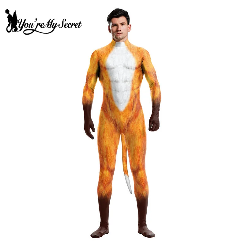 Halloween Cosplay Party Animal Cow Print Costume Adult Zentai Bodysuit Loungewear Summer Rompers with Tail