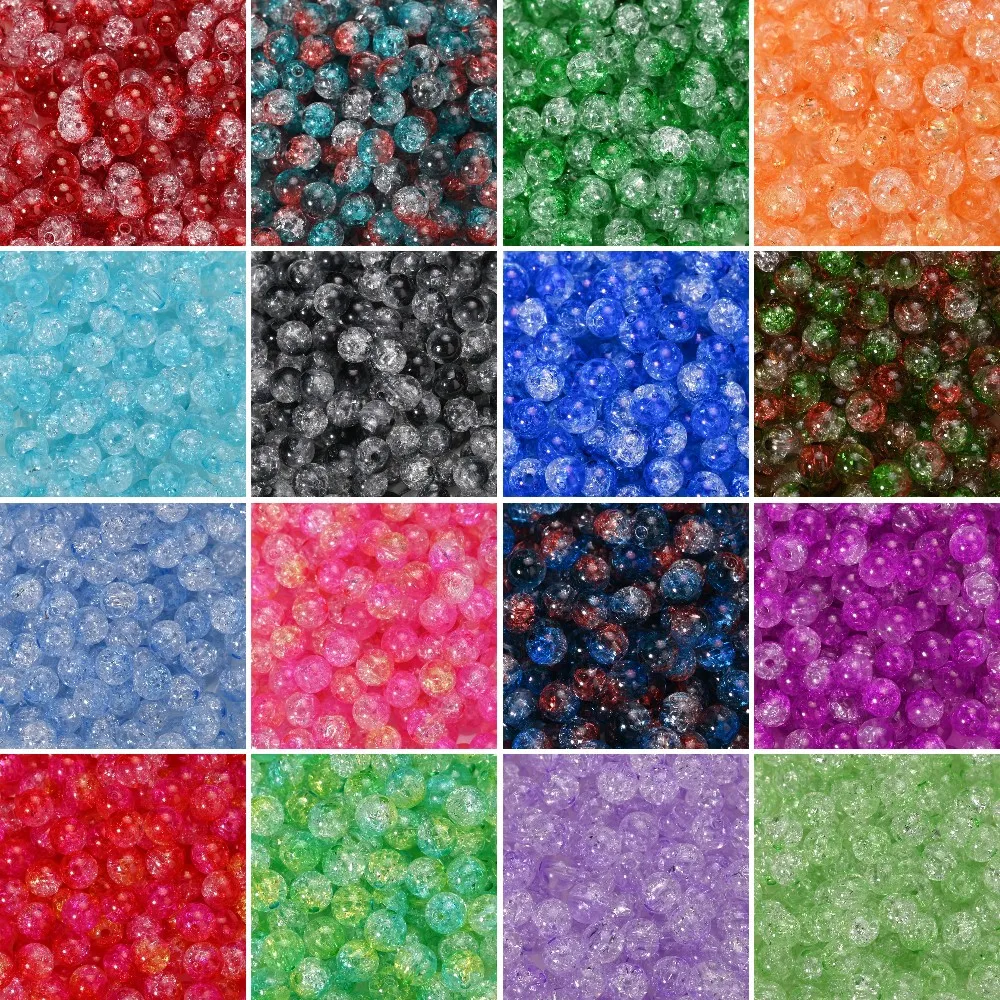 810mmMulticolorAcrylicGlassBeadsforJewelryMakingBracelet