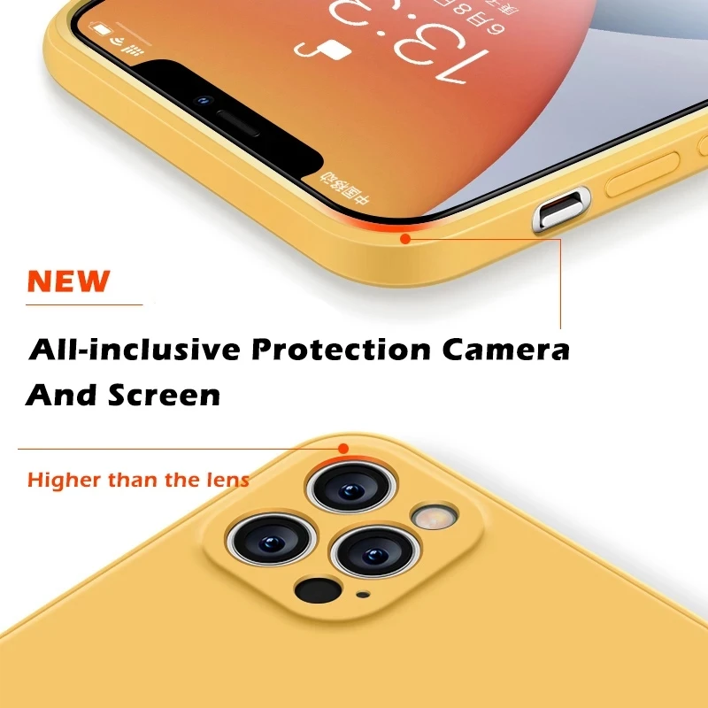 Original Liquid Silicone Soft Case For iPhone 14 13 12 11 Pro Max X XR XS Max 8 7 6S 6 Plus Luxury Shockproof Back Cover Shell_voghion.com