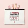 French Print Makeup Bag Sister Tata Travel Neceser Toiletry Pouch Pregnancy Announcement Zipper Cosmetic Bag Tata Marraine Gift 4