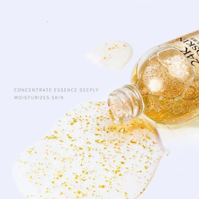 Facial serum 24k gold hyaluronic acid nicotinamide anti aging lifting collagen ginseng essence skin care whitening