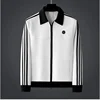 2024 Autumn Winter Men's Tracksuit Luxury Contrast Color Zipper Sports Casual Man Sets Fashion Elastic Waistband Male Pants 4