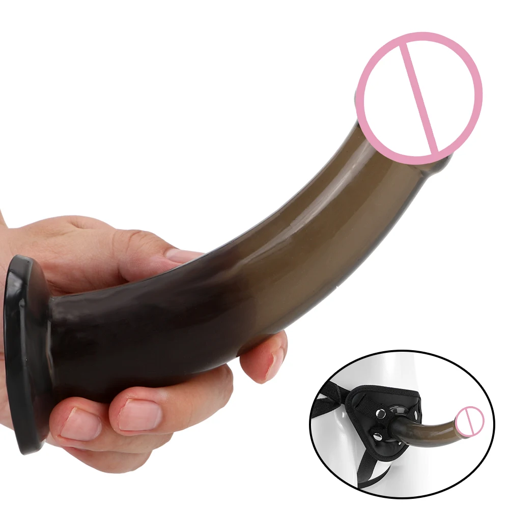 Consoladores realistas con correa, tapón anal, masturbación femenina, bragas portátiles, ventosa fuerte, juguetes sexuales para mujeres_voghion.com