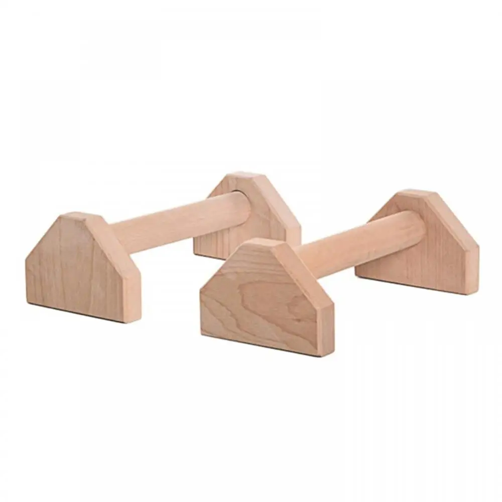 Fitness 1 Pair Wood Durable Stand Wooden Single Double Bars Anti-slip Design Muscle Exercise Equipment Handstand Push-Ups