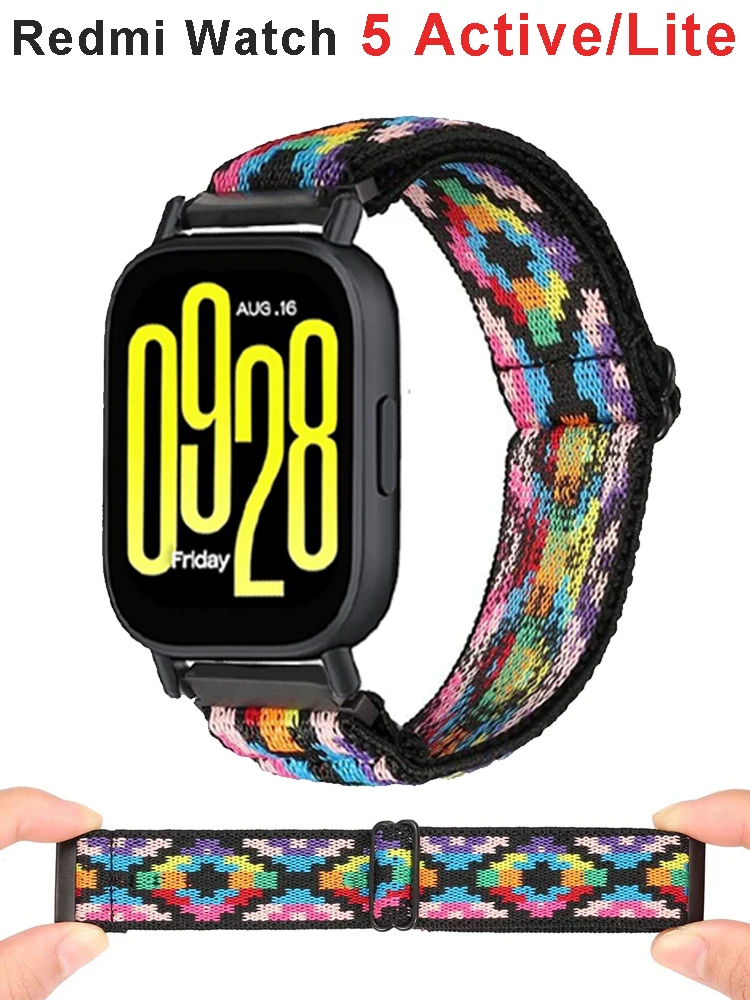 Adjustable Elastic Nylon Strap for Smartwatch - Enhanced Comfort Bracelet Band