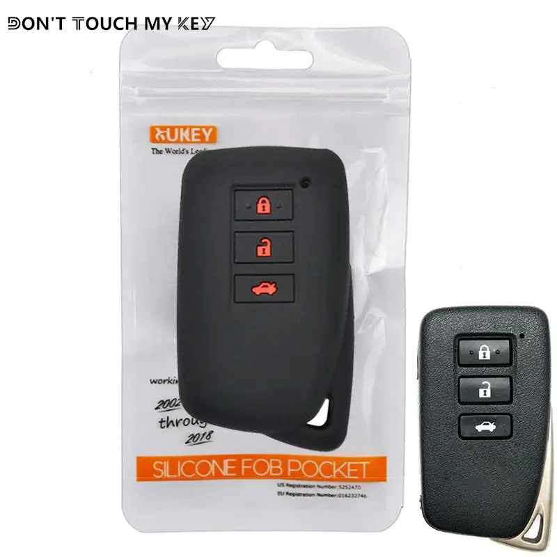 

3 Button Silicone Remote Key Case For Lexus IS ES GS NX GX RX LX RC 200 250 300 350 2014 2015 2016 Fob Shell Cover Skin Holder