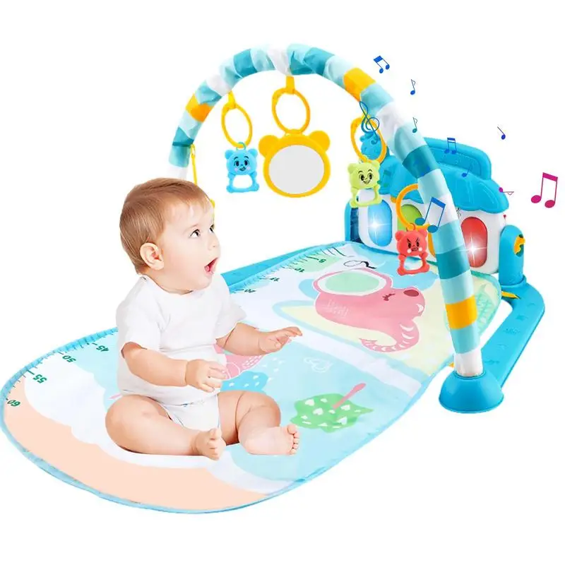 

Baby Fitness Mat Toddler Gyms 5 In-1 Colorful Toys And Music Playmats Non-slip Activity Tummy Play For Early Sensory Exploration