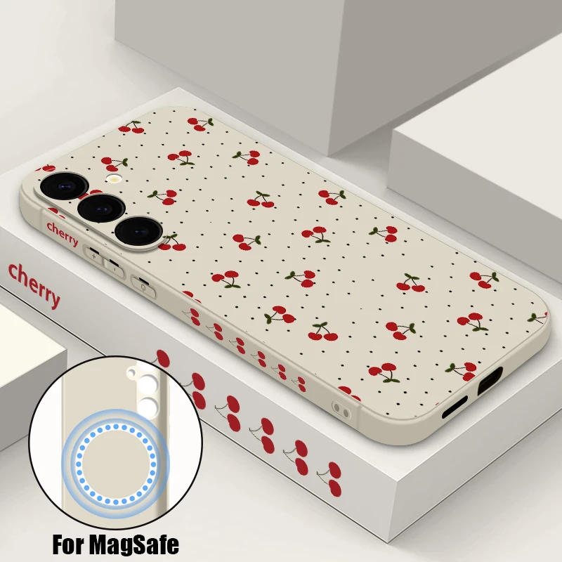 Little Cherry Soft Magnetic Case with Lanyard