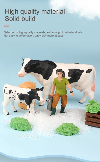 Figurines de vache réalistes, jouet éducatif d'apprentissage, modèle de  bétail, animaux de ferme, ensemble de jeux pour maison, bureau, armoire,  décor de salon - AliExpress