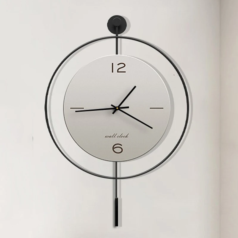 

Italy Minimalist Clock Aesthetic Non Ticking Quality Round Hands Wall Clock Digital Silent Reloj Pared Decorativo Bedroom Decor