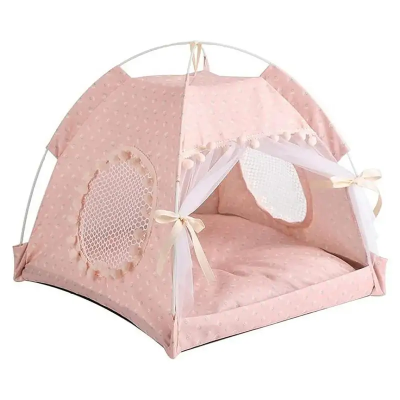 

Cat Bed House Tent Pet Sleeping house washable pet house Kennel Semi Enclosed Design cat house Cat Tent Cave cat supplies