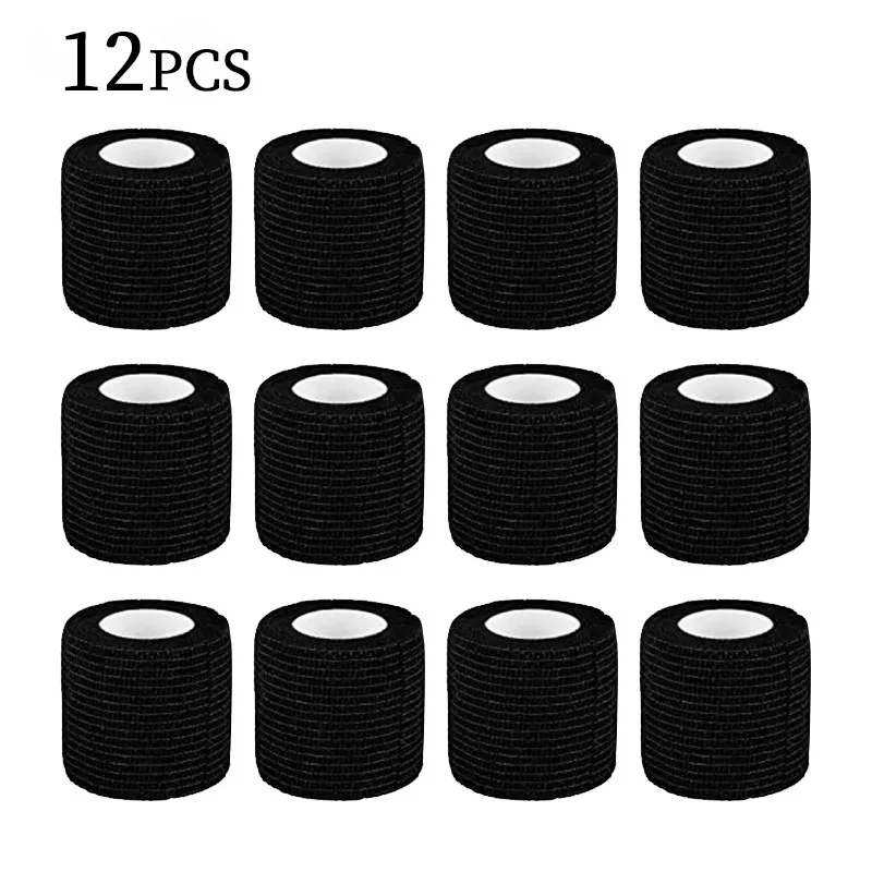 Tattoo Bandage 6/12/24/48Pcs POSEIDON Disposable Waterproof Self-adhesive Elastic Bandage Black Assembled Tattoo