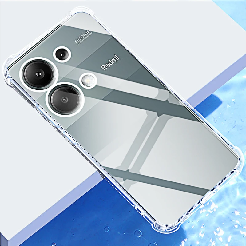 Coque souple en silicone transparent antichoc pour Xiaomi, coque arrière pour Redmi Note 13, 12 Pro, 4G, 12S, 11, 10, 9 Pro Plus, 13C, 5G, 12C, 10a, 10c