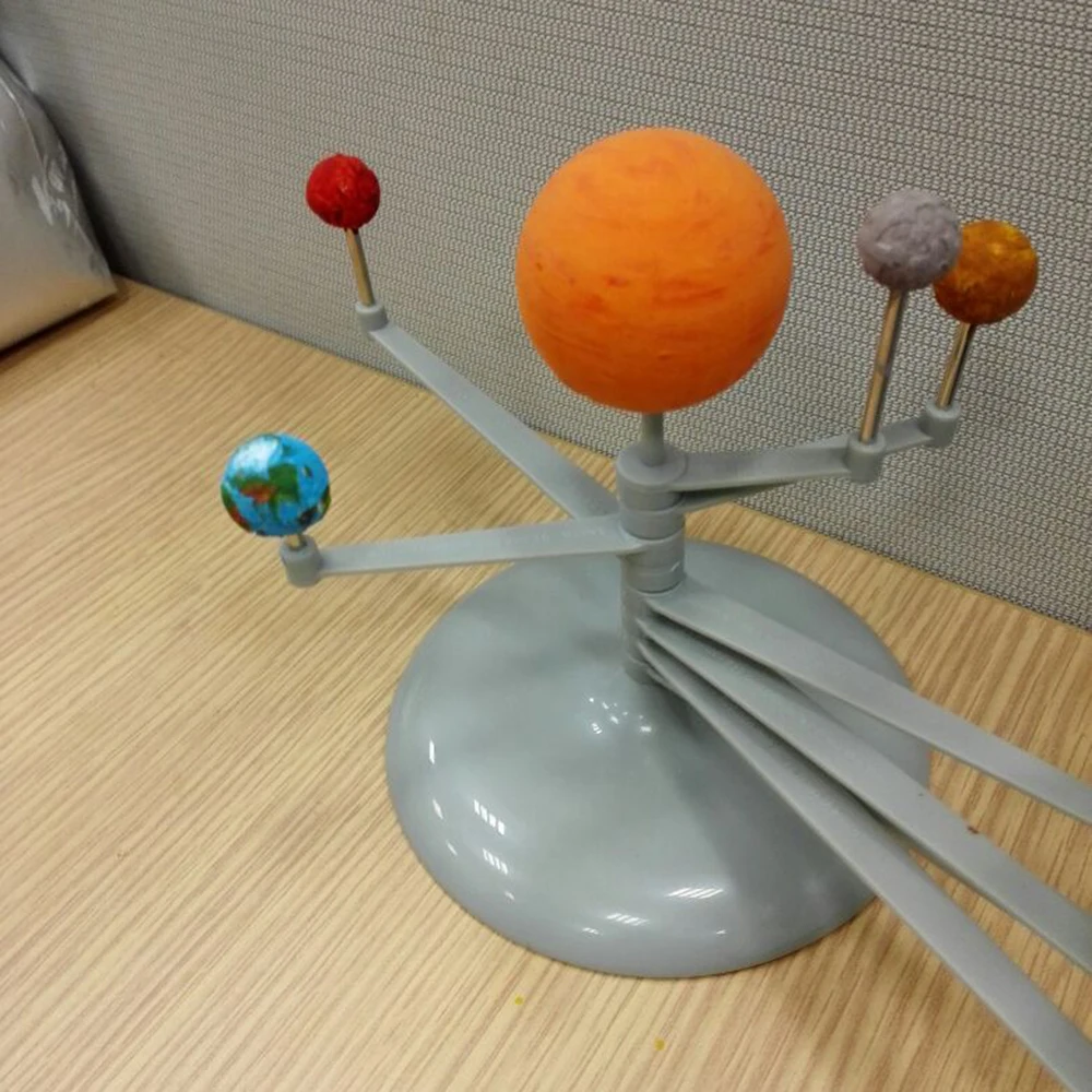 1 세트 어린이 퍼즐 장난감 지리 교육 자료 태양계 행성 모델 DIY 조립 장난감 학습 도구 용품