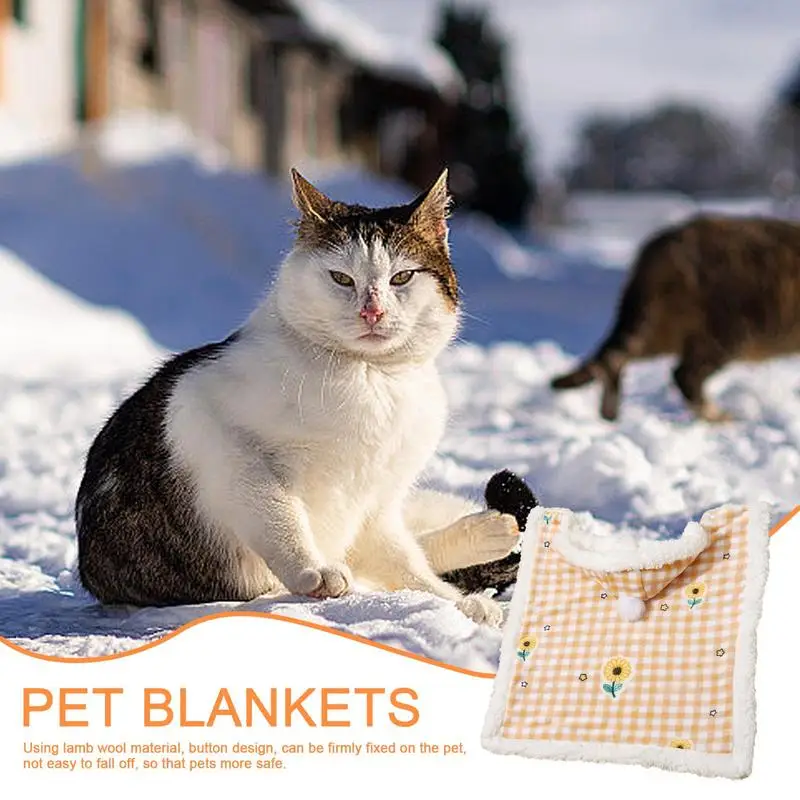 

Dog Blanket Winter Warm Flannel Coat Cat Poncho Cape Stylish Soft Pet Winter Clothes Dog Cat Costume Pet Supplies Dog Accessory