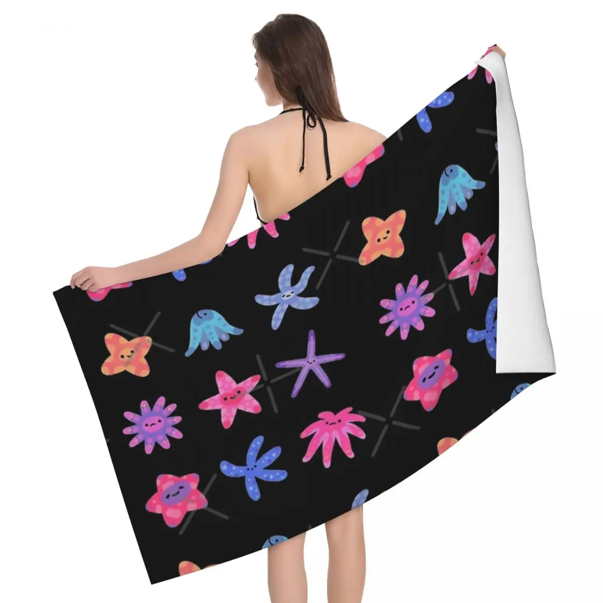 

Starfish 80x130cm Bath Towel Soft For Outdoor Holiday Gift