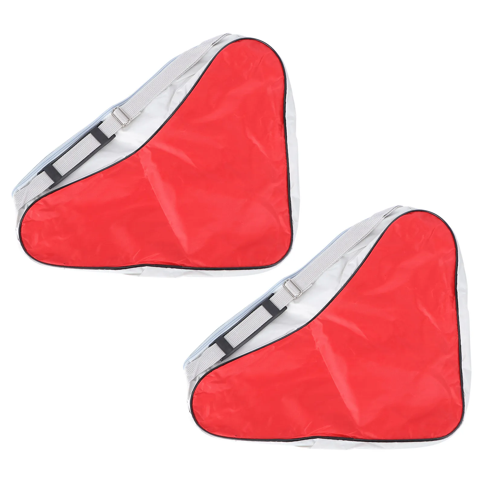 2Pcs 대용량 스케이트 가방 인라인 스케이트 신발 보관 가방용 레드 토트 숄더 파우치