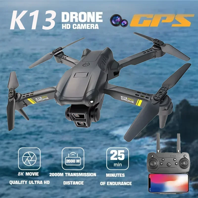 K13 MAX Drone 5G Professional Smart Obstacle Avoidance FPV 8K HD Dual Camera WIFI Brushless Motor Aerial Quadcopter Toys