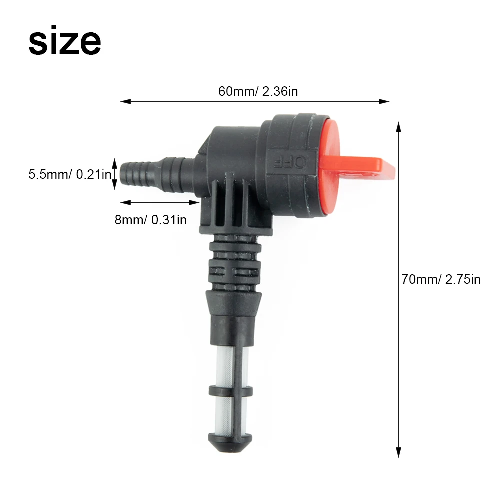 

Lawn Mower Parts Fuel Shut Off Valve For Oregon 07-407 For Rotary 13116 Garden Power Tool Replacement With Filter