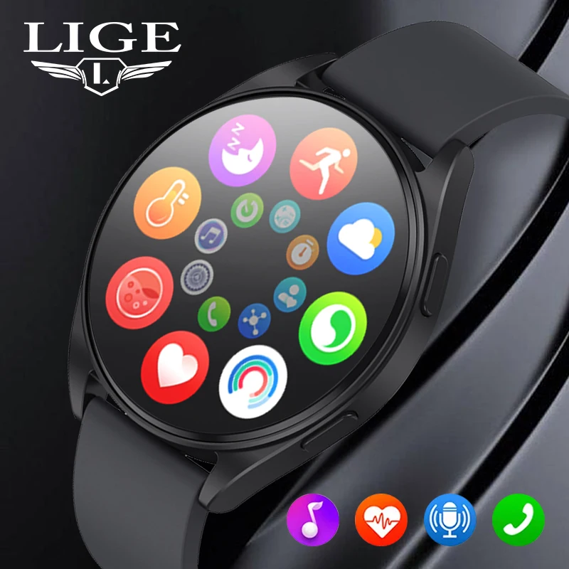 

LIGE Bluetooth Call IP68 Waterproof Men Smart Watch Women Blood Pressure AMOLED HD Screen Sport Smartwatch For Android IOS+Box