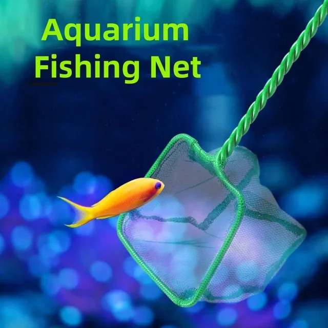 Long Handle Square Aquarium Fishing Net Landing Net Fish Tank Fish Fishing Aquarium Fishing Net Aquarium Accessories 2