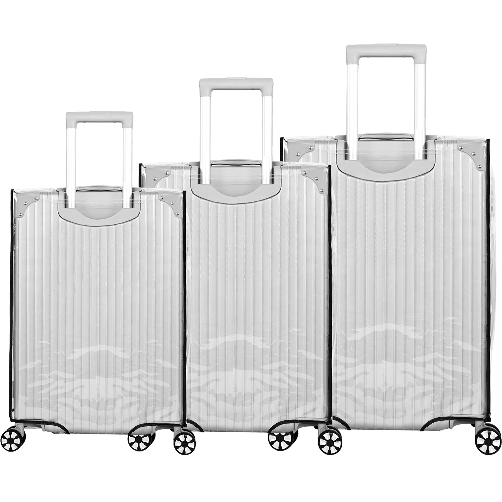 

NEW 3Pcs Luggage Covers Waterproof PVC Luggage Protector Dustproof Clear Suitcase Cover 3 Sizes Luggage Protector Cover