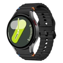 Premium Silicone Strap for Smartwatches - Stylish & Durable Bracelet Band (Black)