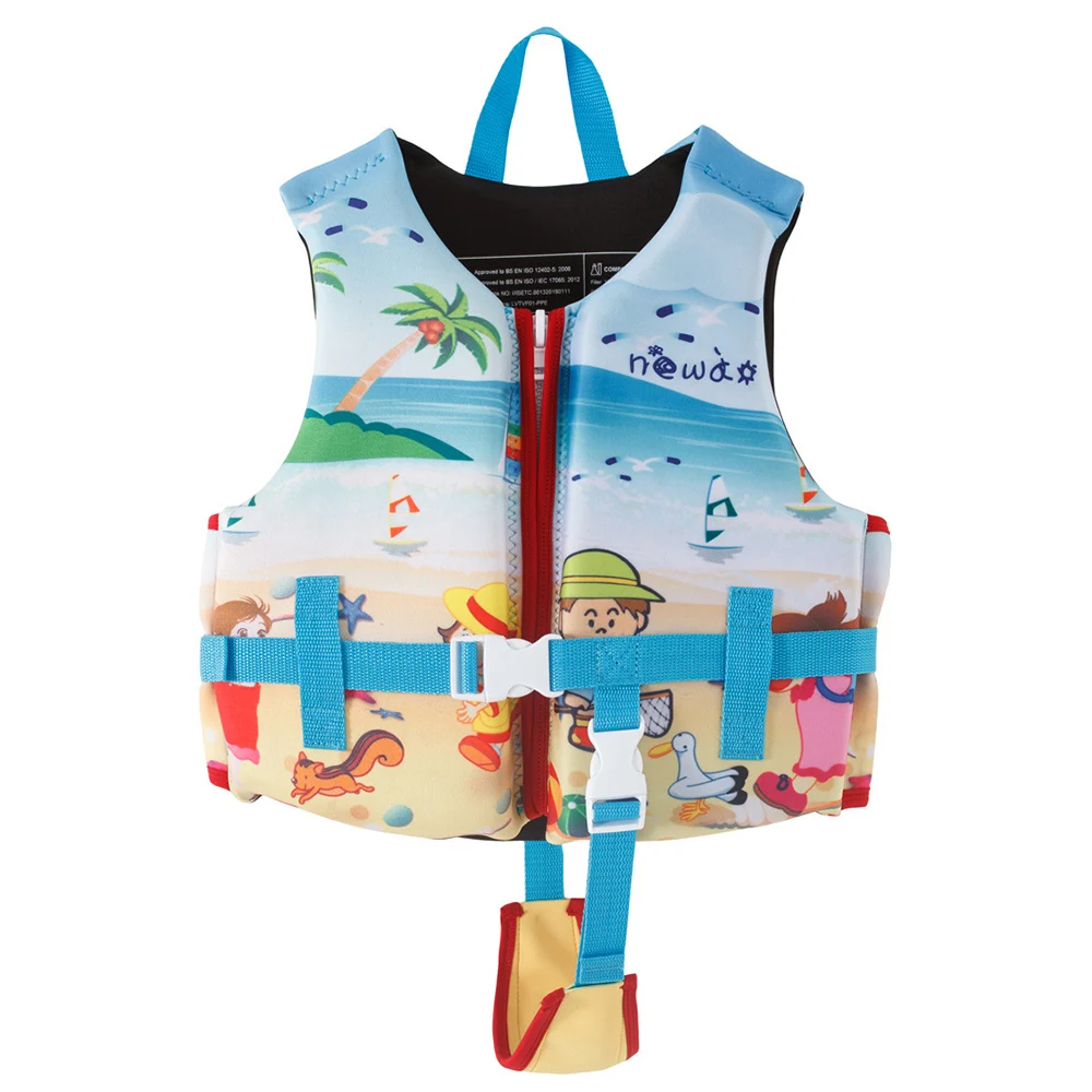 

New Children's Cartoon Lifejacket Swimming beginner foam floating vest Children's beach swimsuit Neoprene buoyancy lifejacket