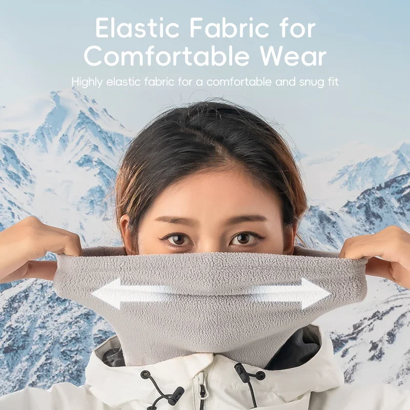 Thermal Fleece Full Face Mask Winter Neck Warm Gaiter Balaclava Windproof Outdoor Motorcycle Skiing Facemask Scarf