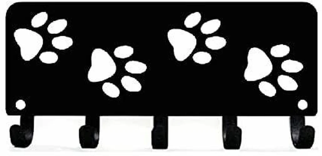 

Walking Paws Key Rack Hanger & Dog Leash Organizer - 9 inch Wide / 6 inch Wide