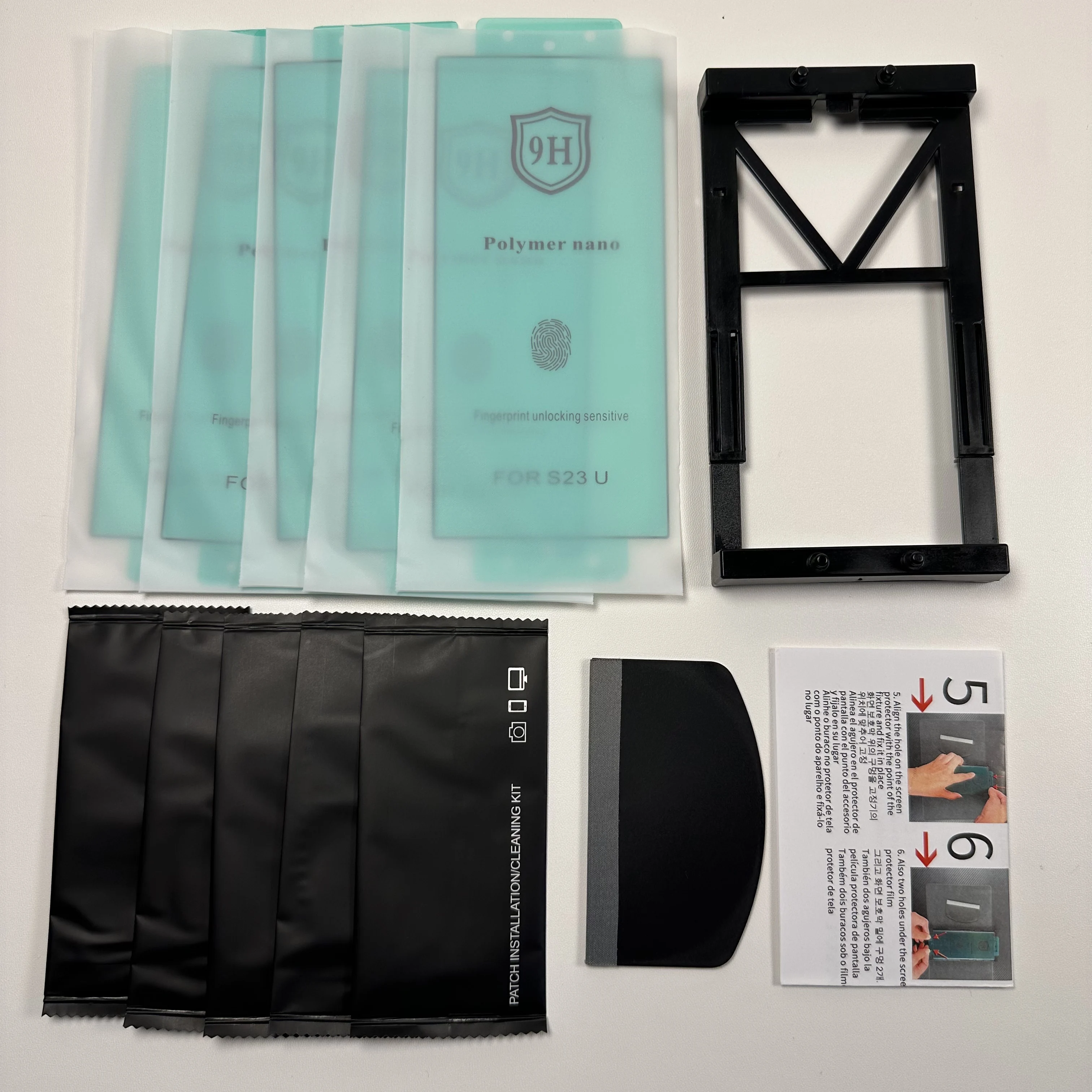 Premium Screen Protector Set with Installation Kit, Pack of 5