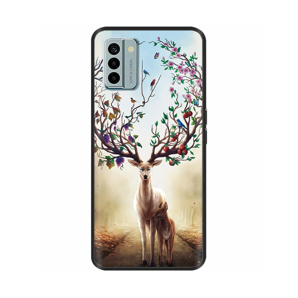 Nokia G22 Cool Silicone TPU Protective Shell - Painted Soft Back Cover with Black Bumper
