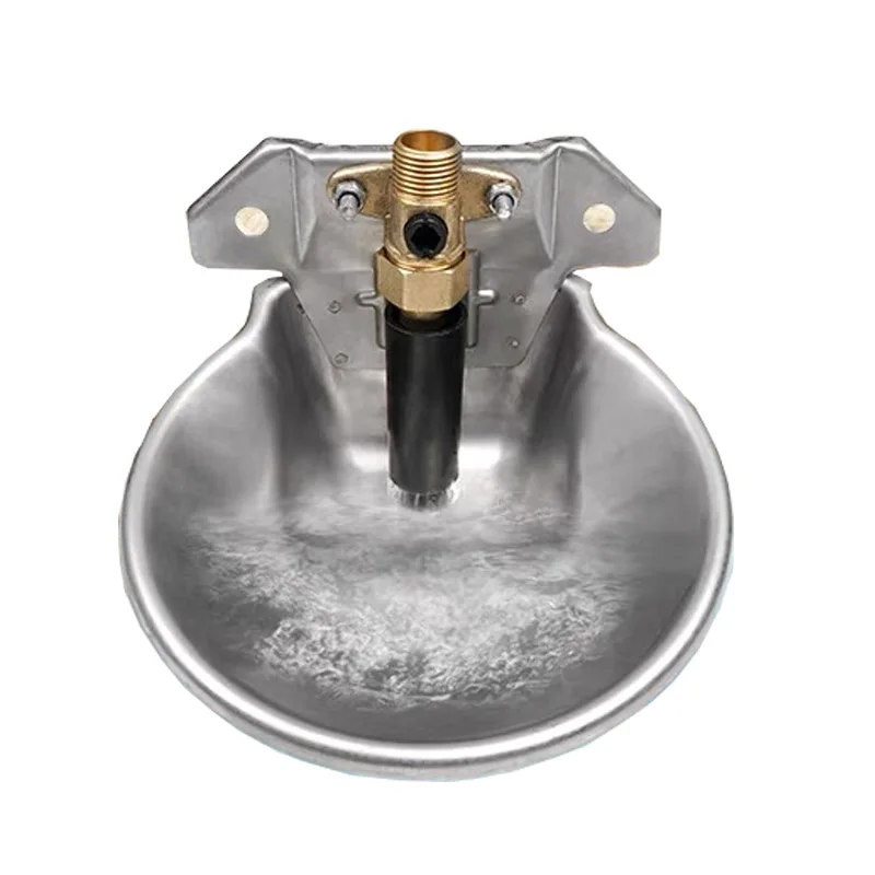 

1Pcs Automatic Sheep Water Bowl Stainless Steel Drinking Goat Lamb Drinker Water Bowl With Copper Valve Farm Feeding Equipment