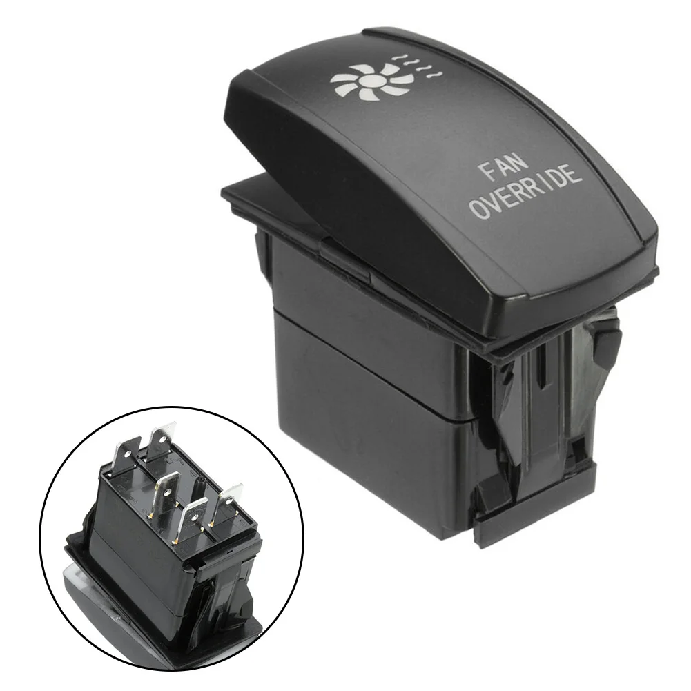 1pcs Brand New Car Rocker Switch Car Accessories Rocker Switch Control 5 Pin Auto Fan Override For ATV UTV