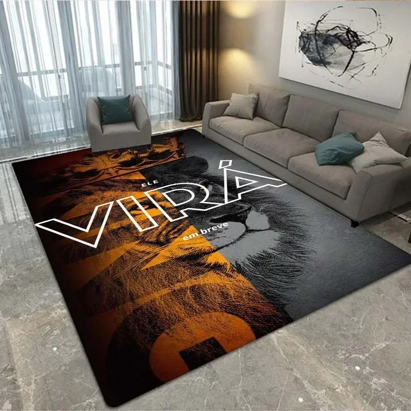 3D animal theme area rug, universal door mat decorative rug for living room bedroom sofa, children's game non-slip floor mat