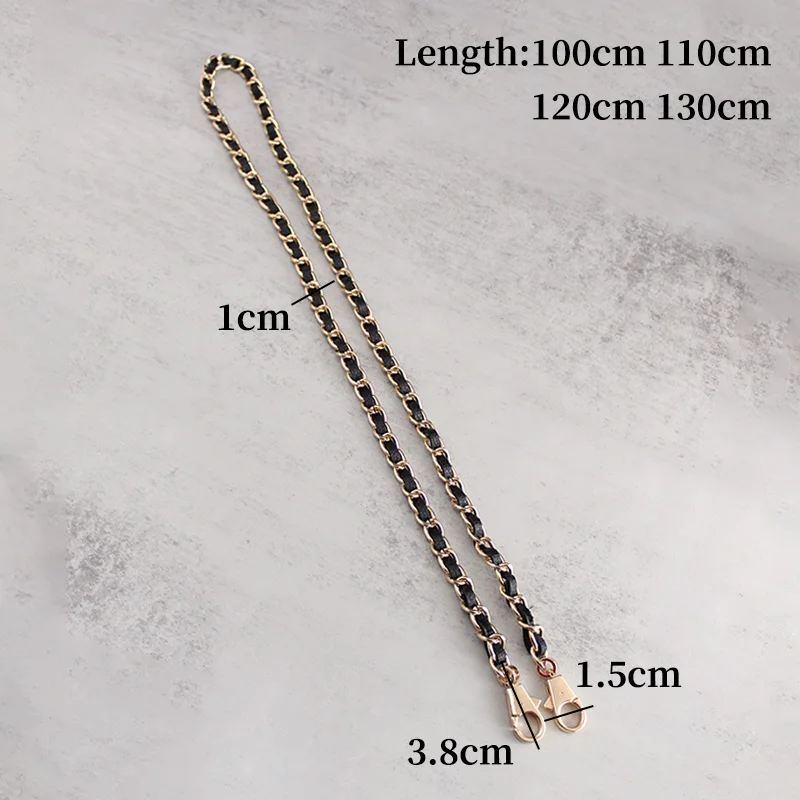 Chain Bag Strap Luxury Handbag Purse Replacement Leather Chain Strap Crossbody Bag Shoulder Bag Strap Women's Bag Chain TINBERON