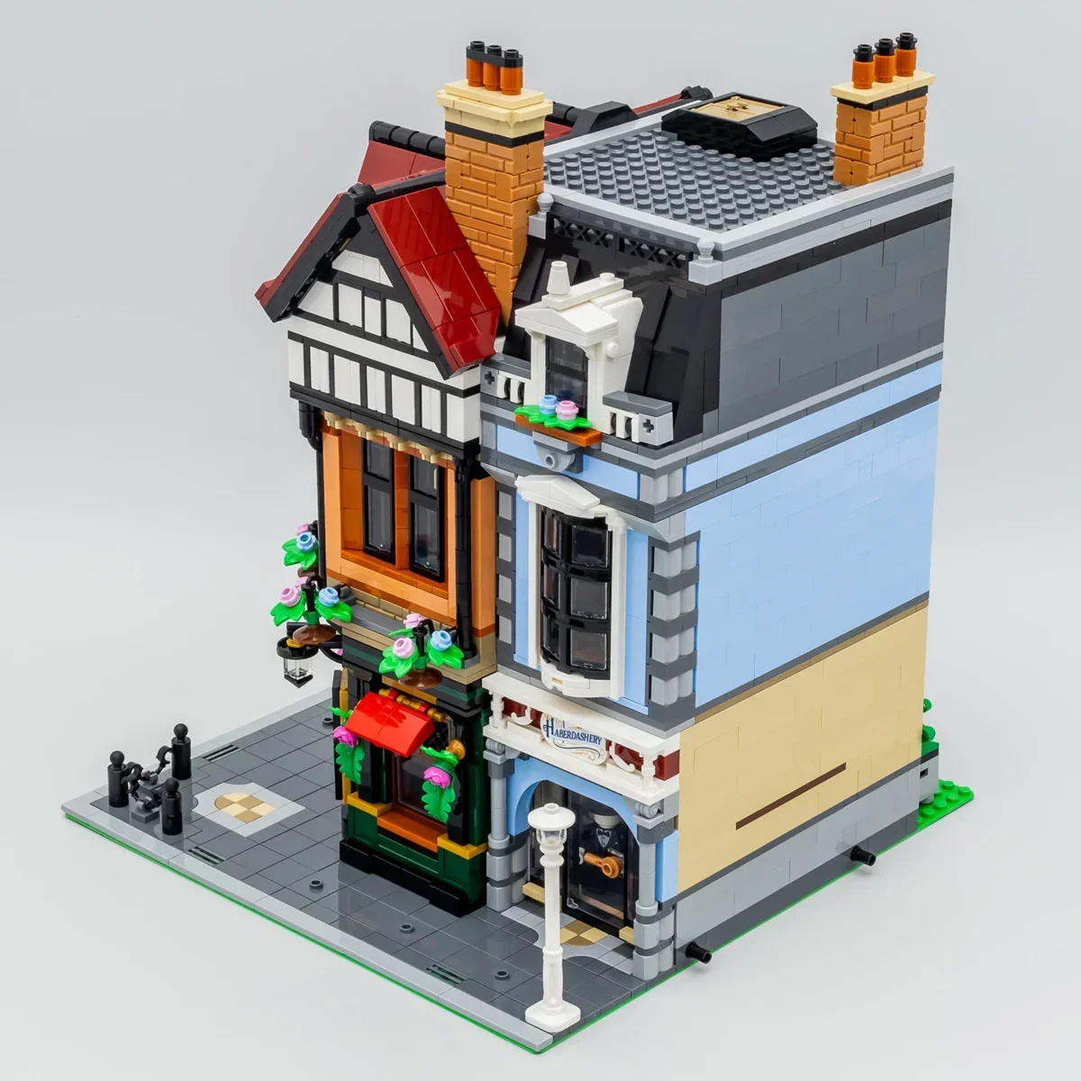 MOC-10350 뉴 시티 스트리트 코너 MOC-스트리트뷰 튜더 모델 블록 세트 장난감 크리스마스 파티 선물 아이디어 DIY