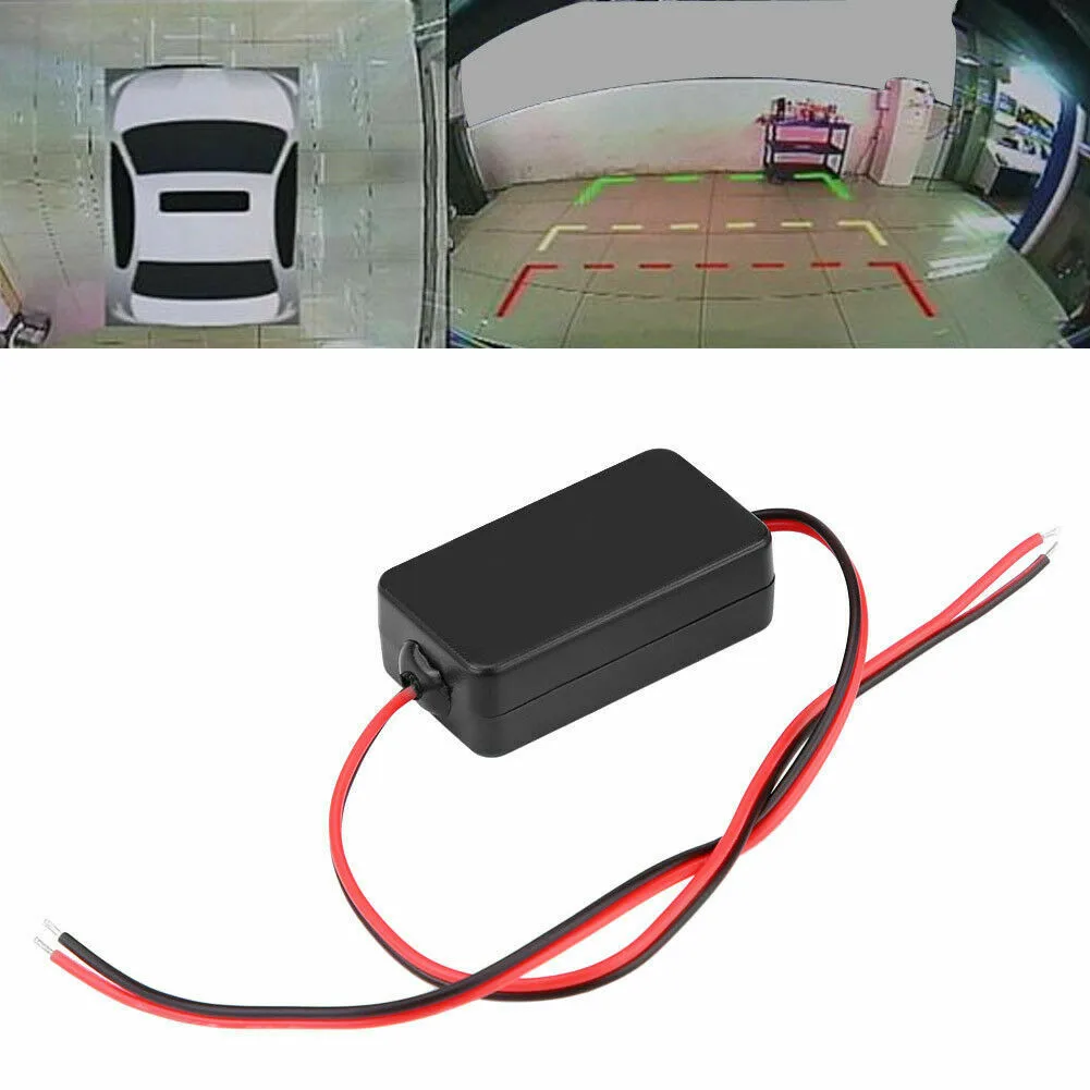 

REVERSING REVERSE CAMERA POWER FILTER STABILISER Relay CanBus Anti Flicker Plastic Black Accessories For Vehicles