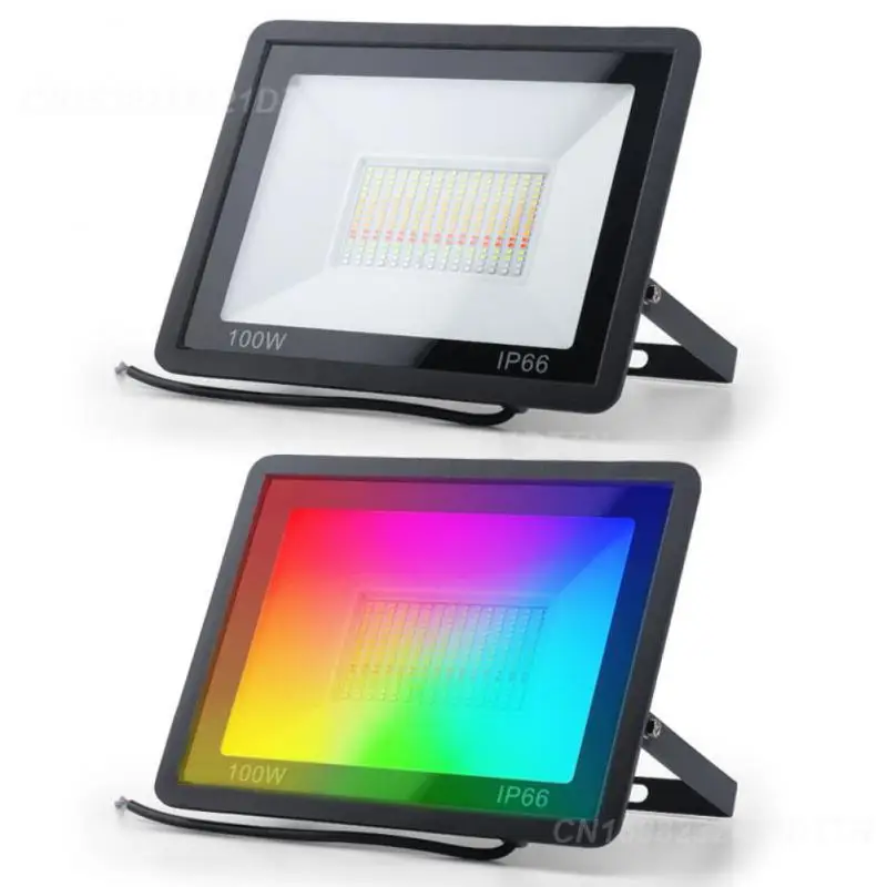 LED 반사판 RGB 조도 조절 와이파이 스마트 투광 조명, 알렉사 홈 야외 조명, 방수 앱 제어, 30W, 50W, 100W