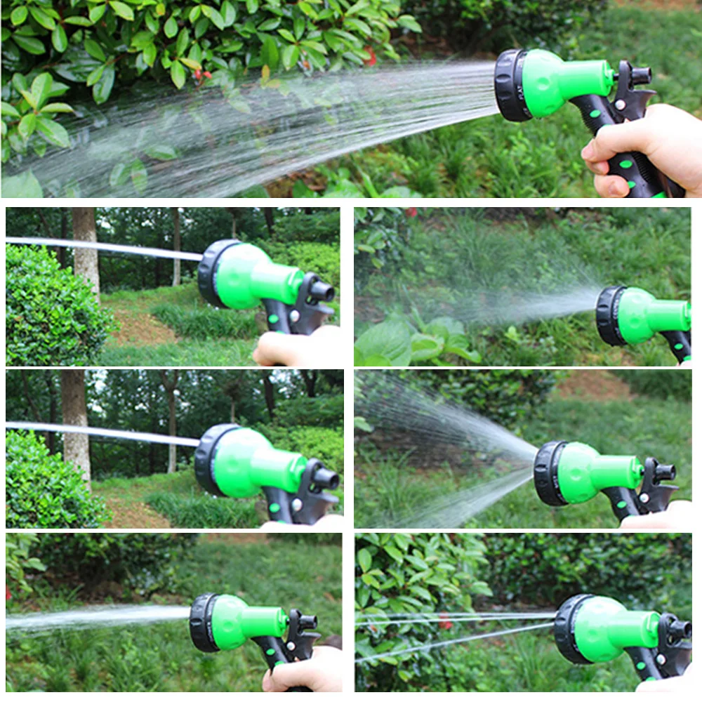 Expandable Water Gun Hose Kit 25-200FT Magic PVC Reel Pipe with 7 Spraying Mode Water Gun for Garden Farm Irrigation Car Wash garden hose,expandable magic hose,water gun,expandable water hose,water hose,expandable hose