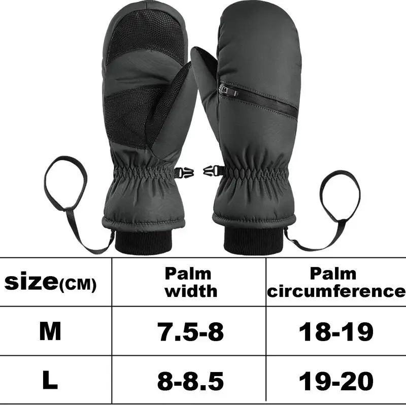 Winter Ski Gloves Snowboarding Gloves Waterproof Mittens Snow Ski Gloves Snowboard Gloves Anti-Slip Cold Weather Winter Gloves 6