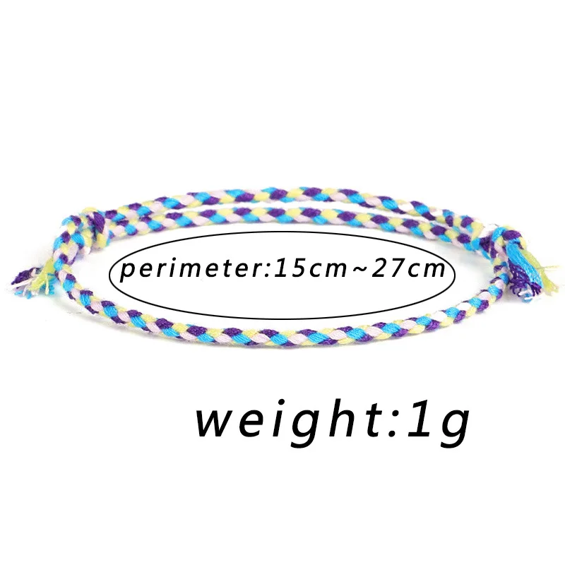 New Boho Four Strand Color Handmade Waterproof Woven Thread Wrap Bracelet Simple Rope Knot Bracelet Friendship Bracelets Unisex 6
