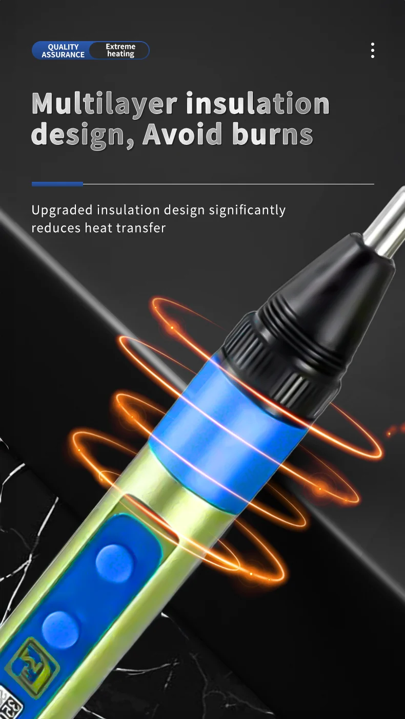 H-01 Soldering Iron 65W Adjustable Temperature PD3.0 Portable Compatible TS and