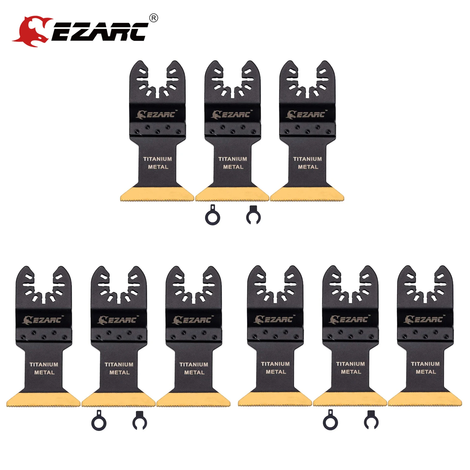 Ezarc Titanium Oscillating Blade Saw Blades 3pc, Oscillating Tool
