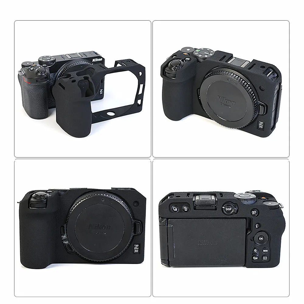 Nikon Z30 실리콘 갑옷 스킨 케이스 보호용 바디 커버 미끄럼 방지 질감 디자인 미러리스 카메라 가방