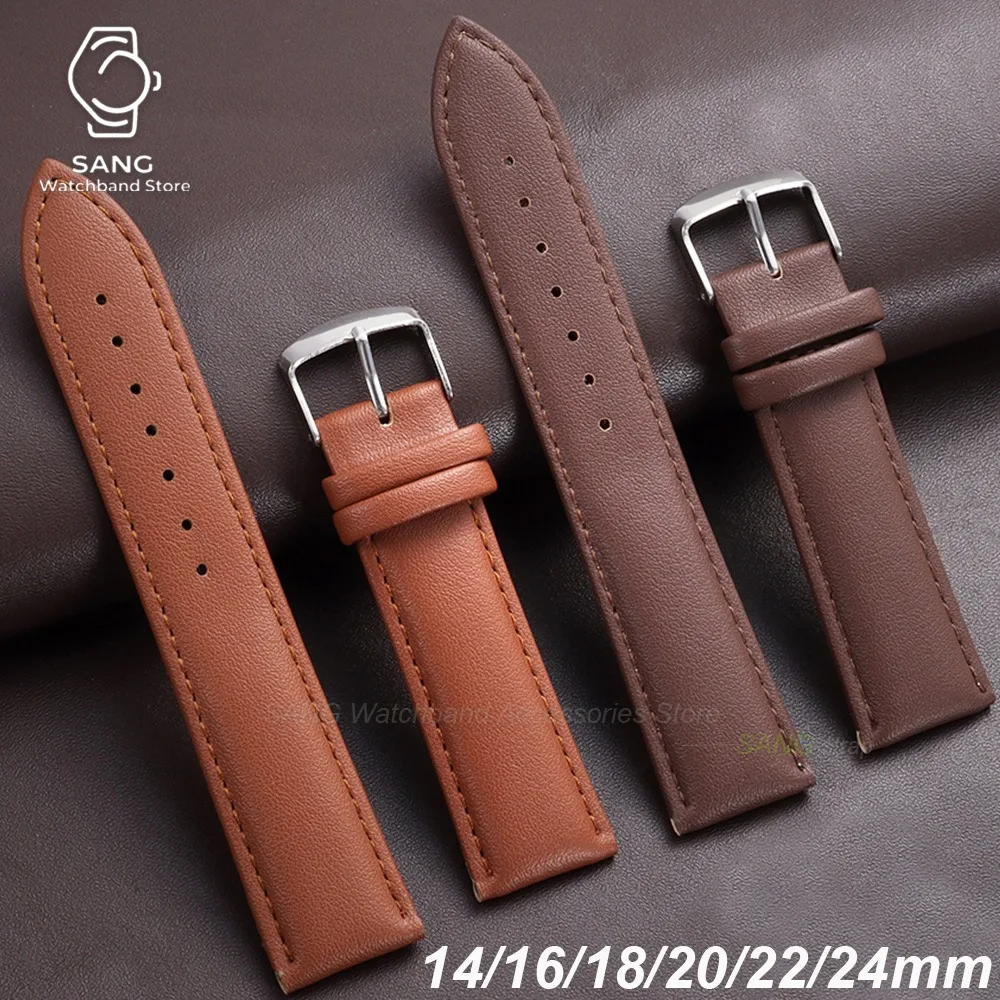 Versatile Soft PU Leather Watch Band Straps