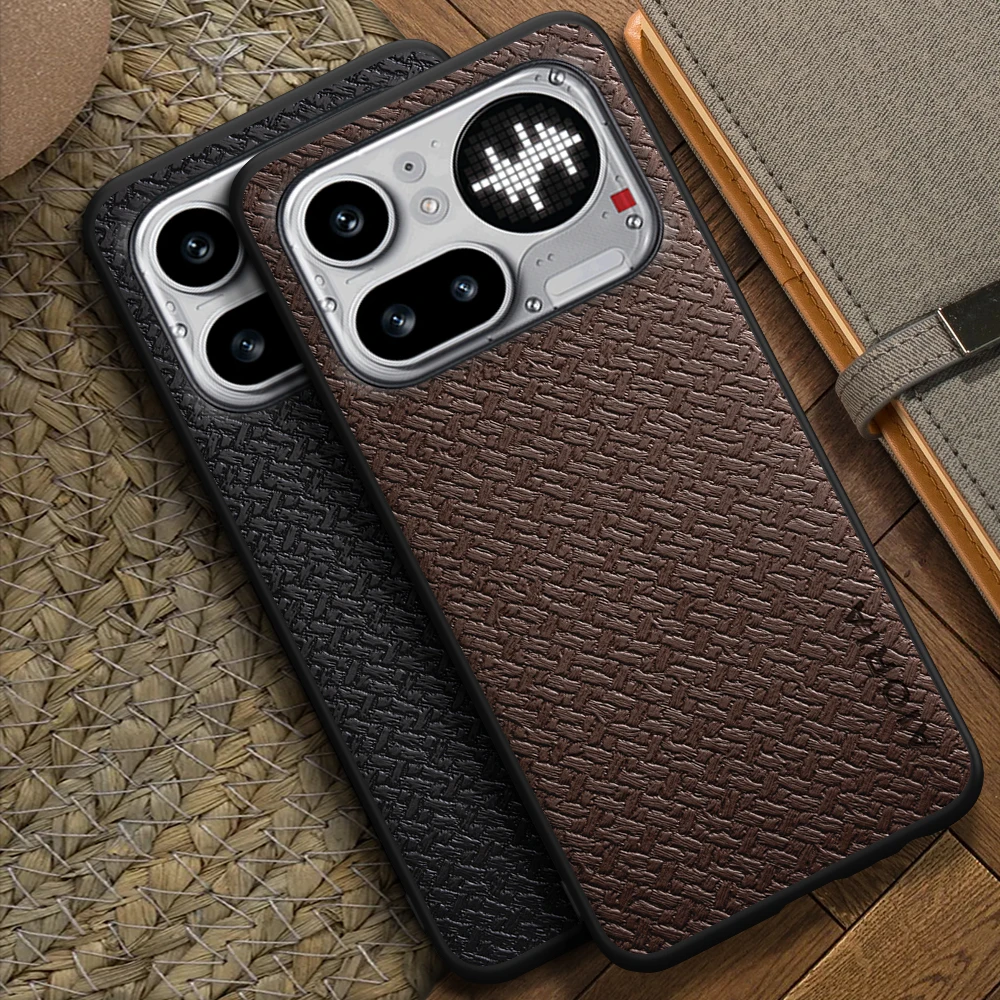 Bamboo Woven Texture Design Phone Case with Simple Elegance