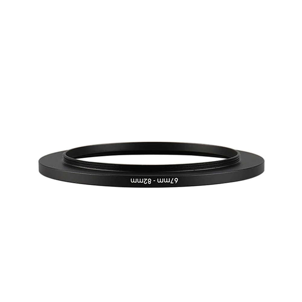 Filter Step Up Rings Lens Adapter Lens Filter Adapter Ring Camera Accessories Aluminum Black Step Up Filter Ring 67mm-82mm For Canon Nikon Sony DSLR Camera Lens