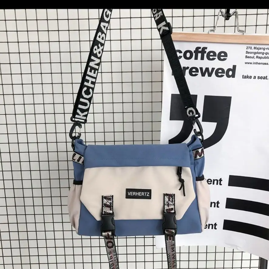 Harajuku Messenger Bag - Unisex Large Capacity Crossbody, Japanese style College Work Utility Shoulder Bag for Men Women