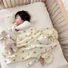 Baby Newborn Blueberry Print Cotton Muslin Swaddle Blanket Muslin Wrap Baby Burp Cloth Towel Scarf Muslin Diapers Baby Stuff 5